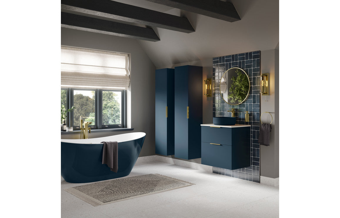 HRD 610mm Wall Hung 2 Drawer Basin Unit & 0TH Basin