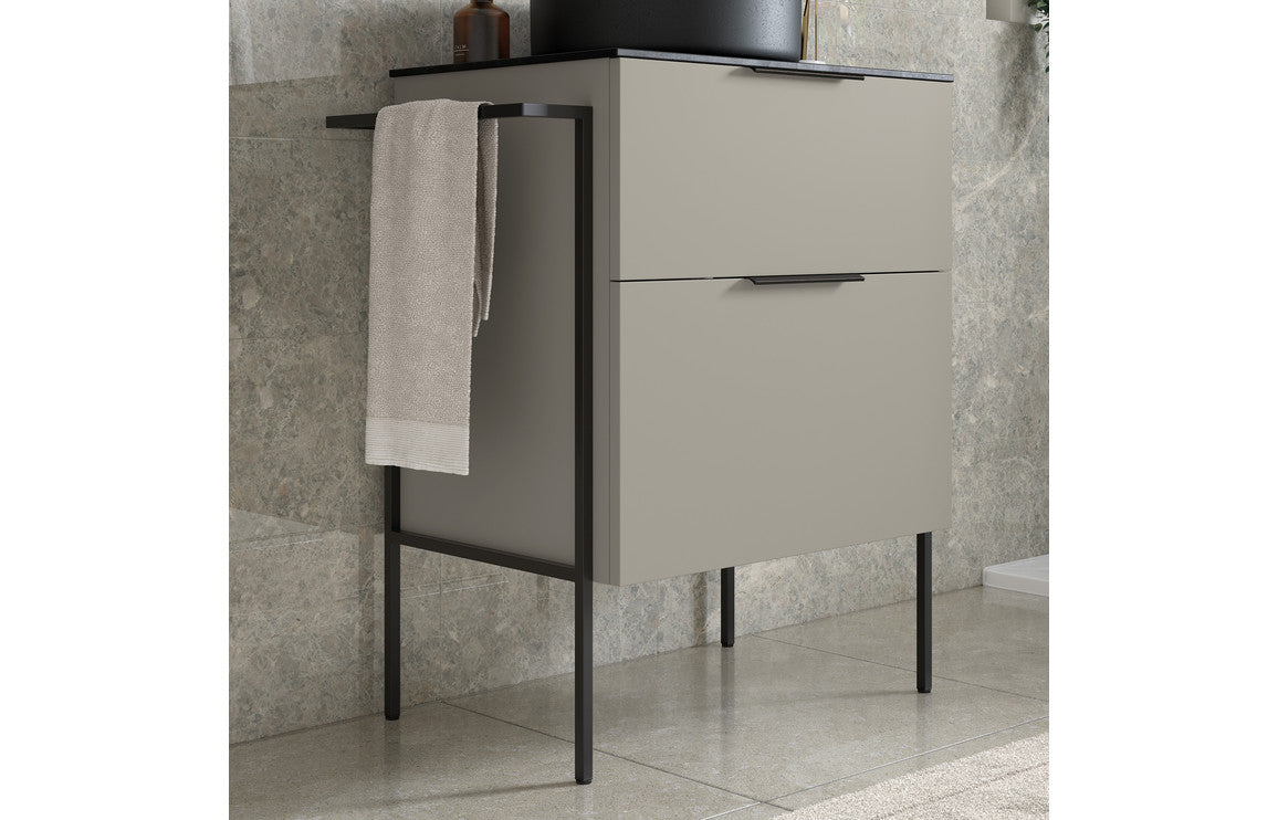 HRD 610mm Wall Hung 2 Drawer Basin Unit & 1TH Basin