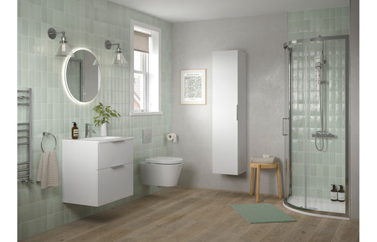 HRD 610mm Wall Hung 2 Drawer Basin Unit & 0TH Basin