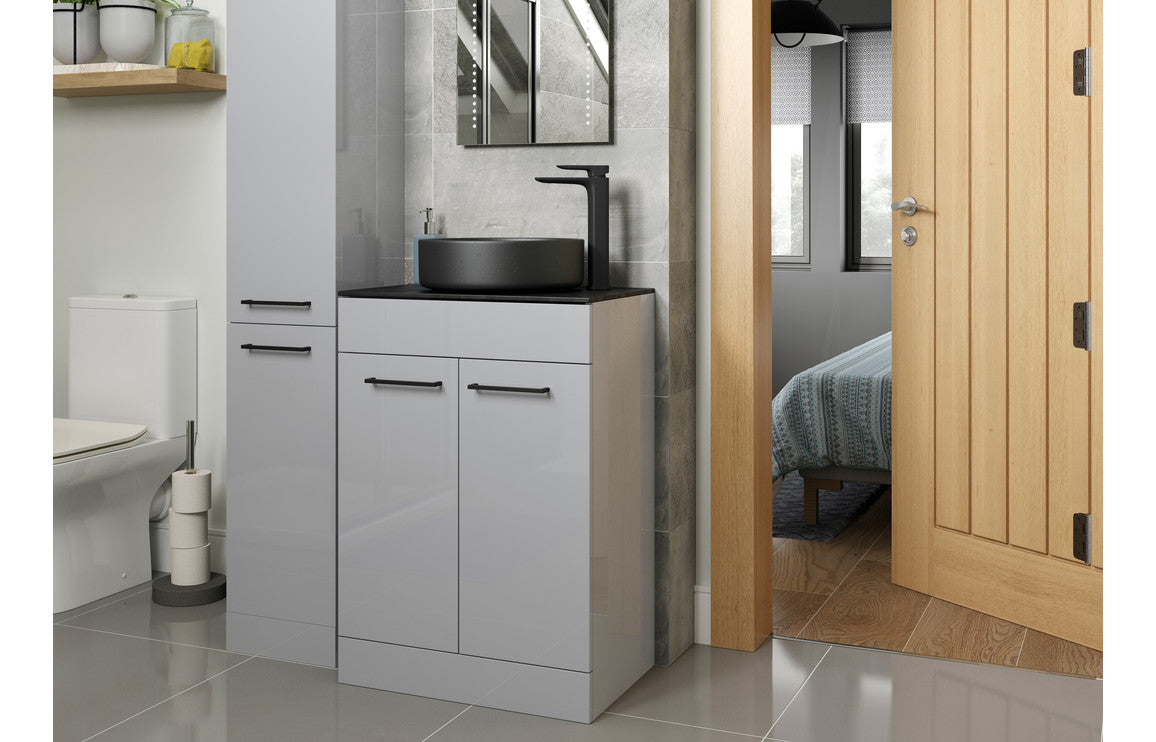 HRD 610mm Wall Hung 2 Drawer Basin Unit & 1TH Basin