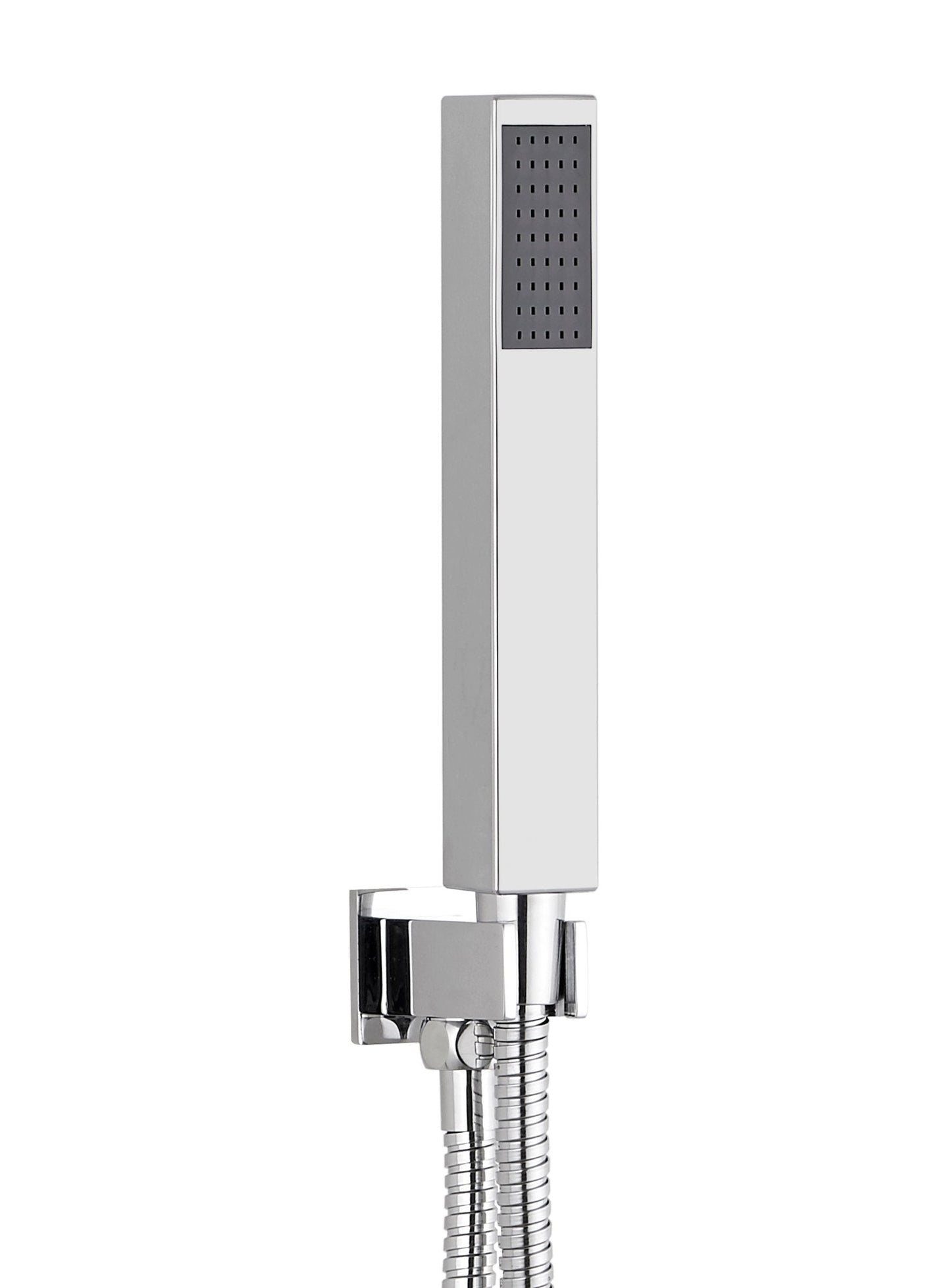 Quorra Square Outlet Elbow With Wall Bracket Handset – Quorra Square Outlet Elbow with Wall Bracket & Handset | Luxury Bathroom & Radiator Collection by HomeRangeDirect