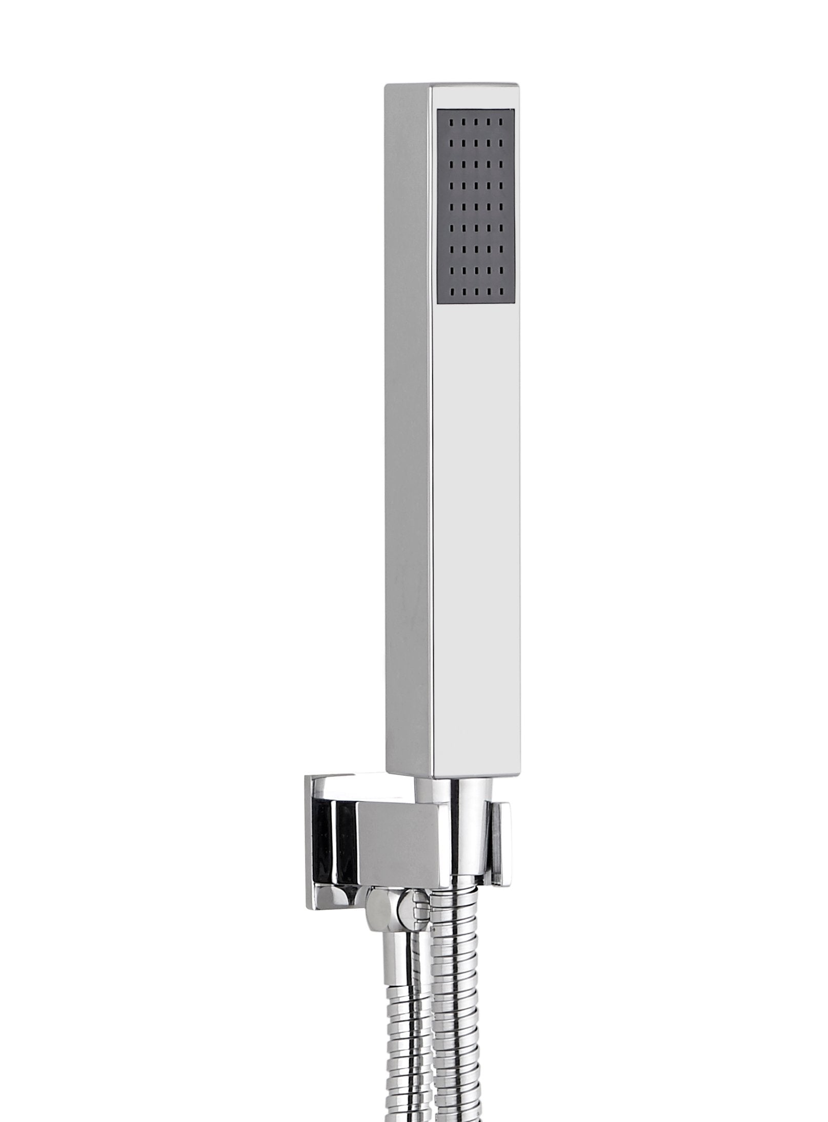 Quorra Square Outlet Elbow With Wall Bracket Handset – Quorra Square Outlet Elbow with Wall Bracket & Handset | Luxury Bathroom & Radiator Collection by HomeRangeDirect