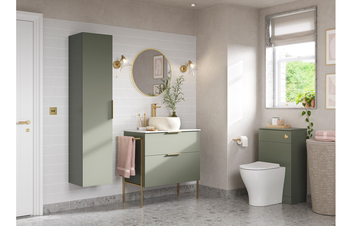 HRD 610mm Wall Hung 2 Drawer Basin Unit & 1TH Basin