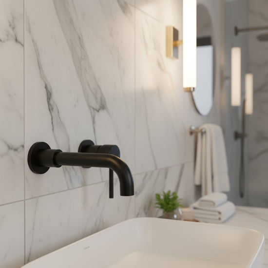 Naro Round Wall Mounted Basin Mixer – Naro Round Wall Mounted Basin Mixer | Luxury Bathroom & Radiator Collection by HomeRangeDirect