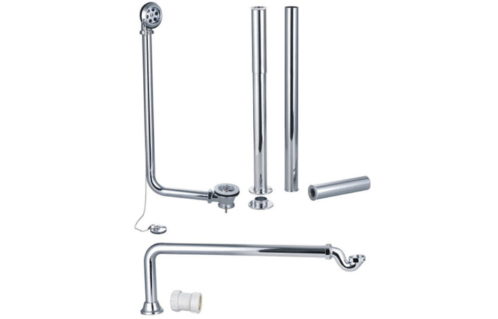 Sabira Exposed Bath Plug & Chain Waste w/Pipe Shrouds