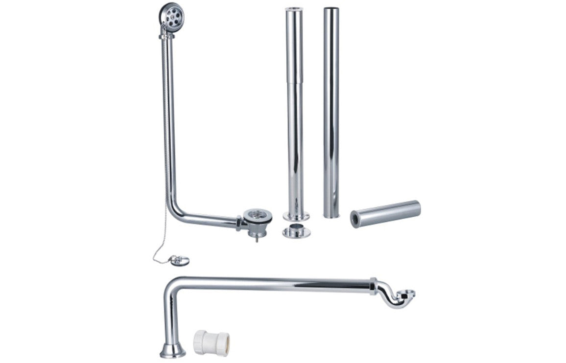 Sabira Exposed Bath Plug & Chain Waste w/Pipe Shrouds