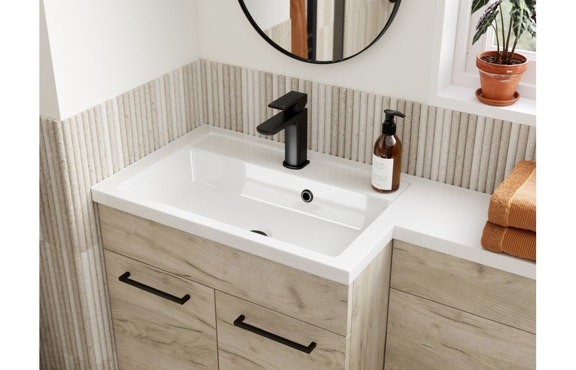 HRD 900mm Floor Standing L-Shape Pack & Basin (LH)