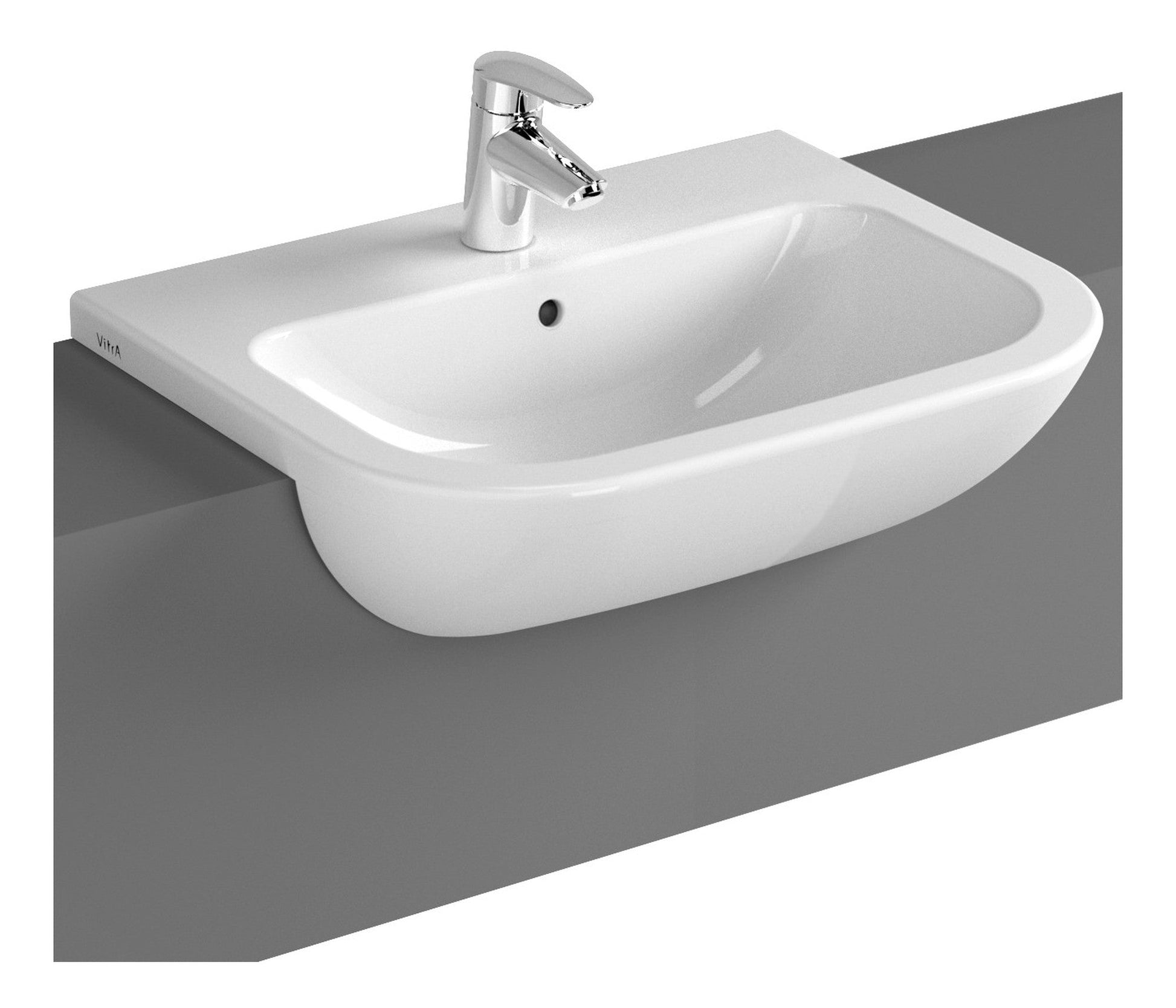 HRD 550x445mm 2TH Semi Recessed Basin