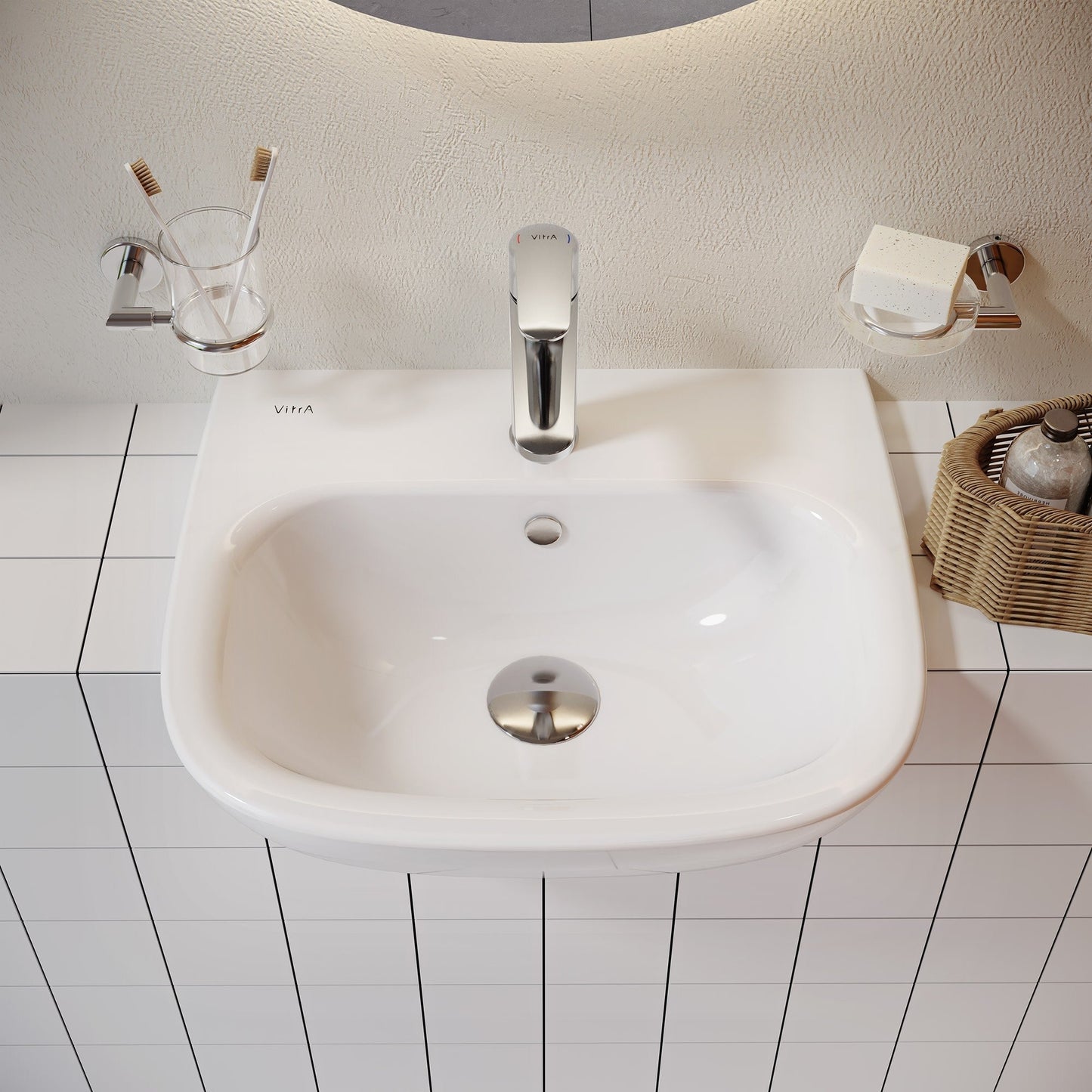 HRD 495x425mm 1TH Semi Recessed Basin