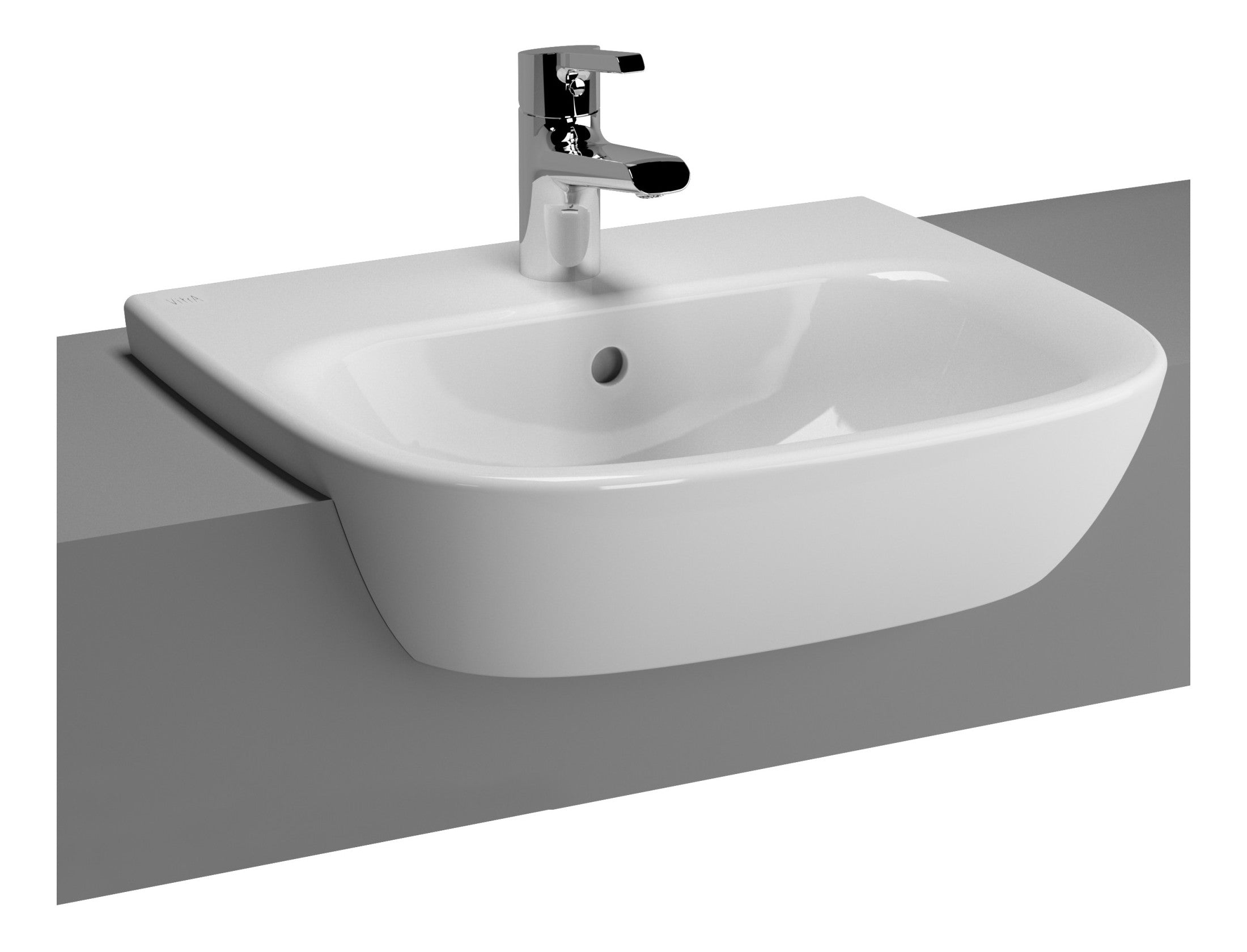HRD 495x425mm 1TH Semi Recessed Basin