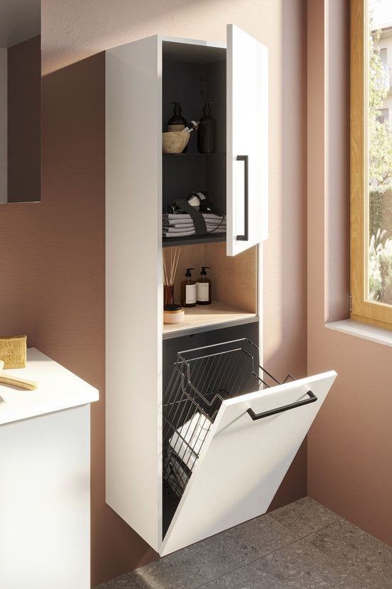 HRD 40cm 2 Door Semi-Tall Unit w/Laundry Basket