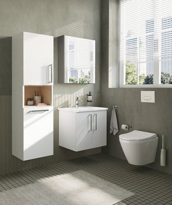 HRD 40cm 2 Door Semi-Tall Unit w/Laundry Basket