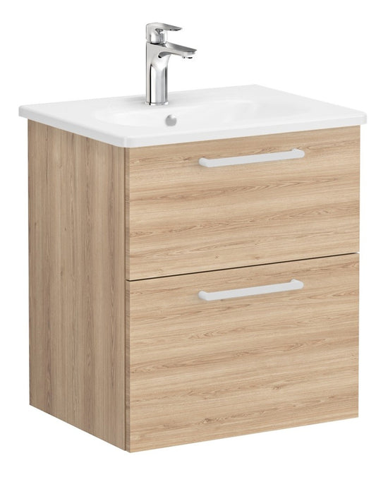 HRD 60cm 2 Drawer Wall Hung Washbasin Unit