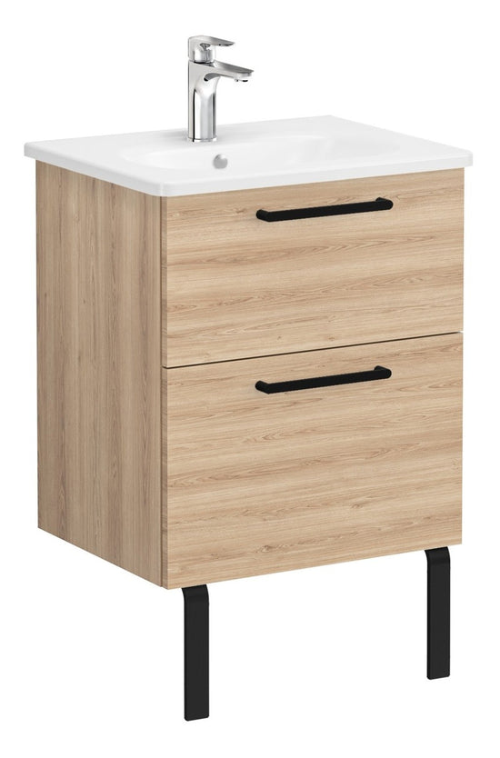 HRD 60cm 2 Drawer Wall Hung Washbasin Unit