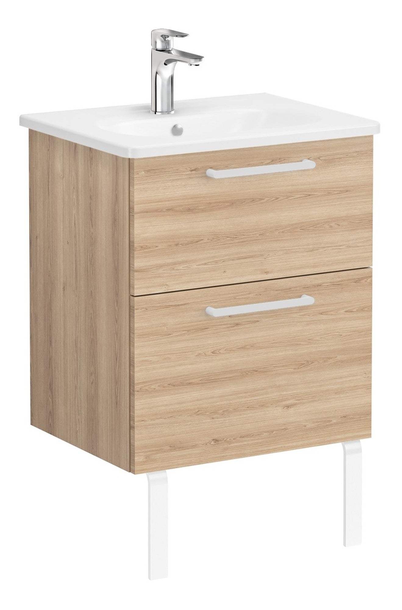 HRD 60cm 2 Drawer Wall Hung Washbasin Unit