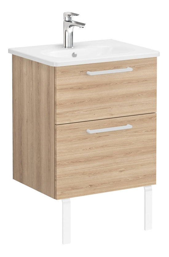 HRD 60cm 2 Drawer Wall Hung Washbasin Unit