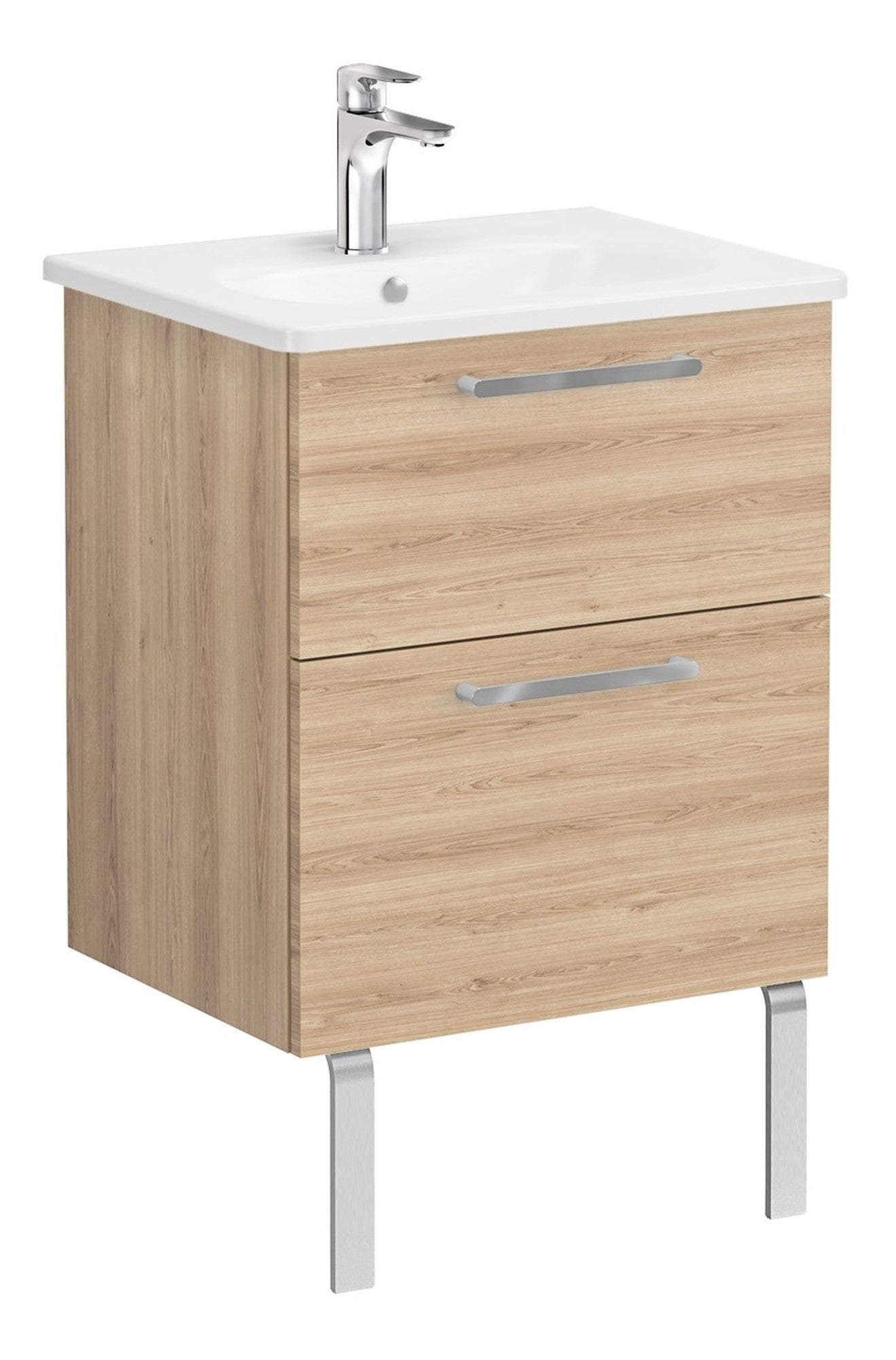HRD 60cm 2 Drawer Wall Hung Washbasin Unit