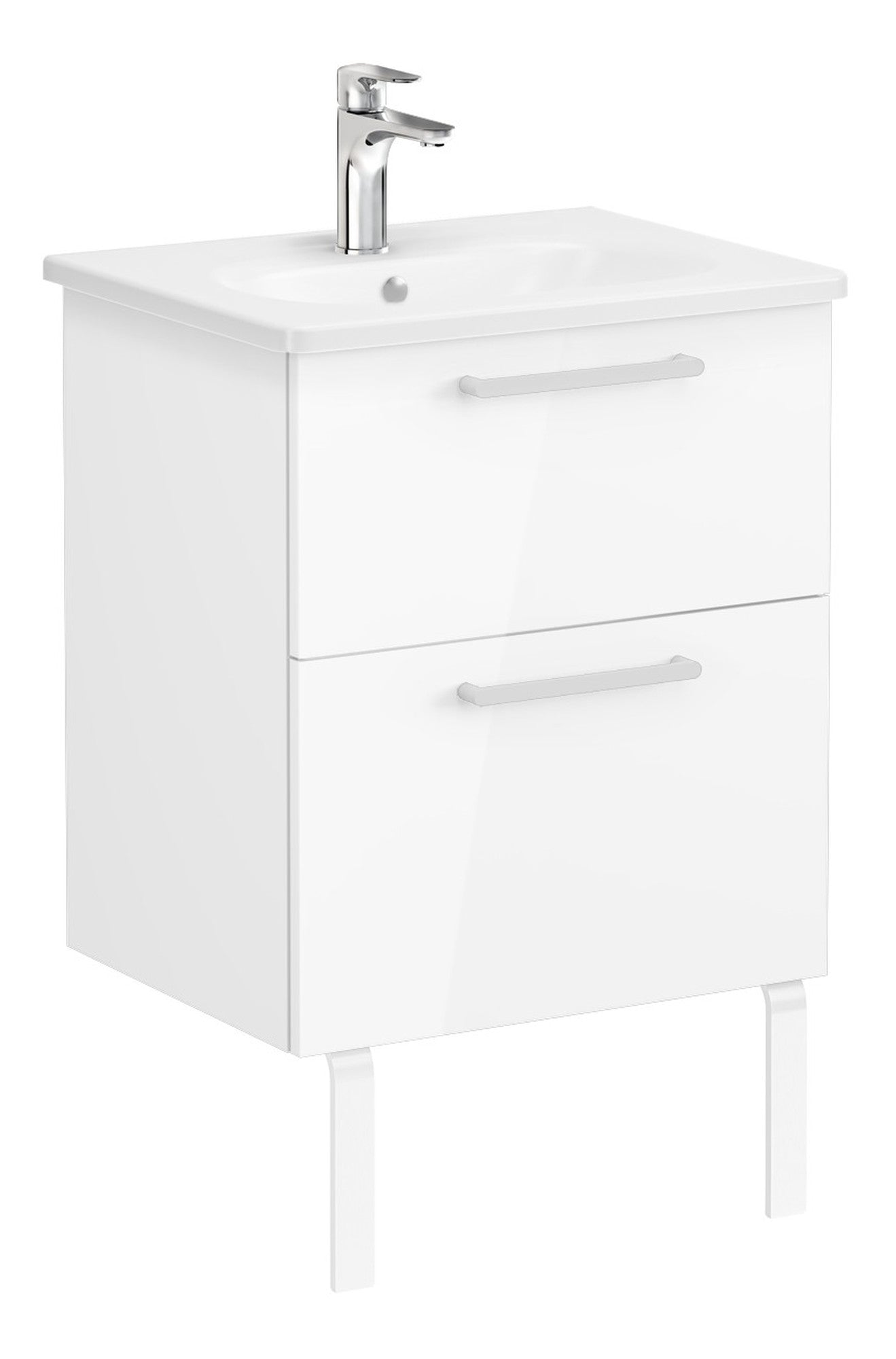 HRD 60cm 2 Drawer Wall Hung Washbasin Unit