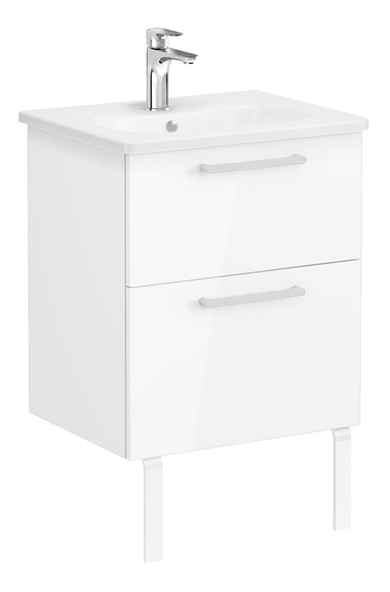 HRD 60cm 2 Drawer Wall Hung Washbasin Unit