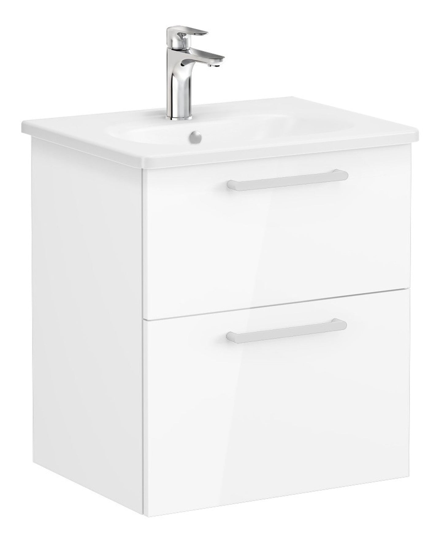 HRD 60cm 2 Drawer Wall Hung Washbasin Unit