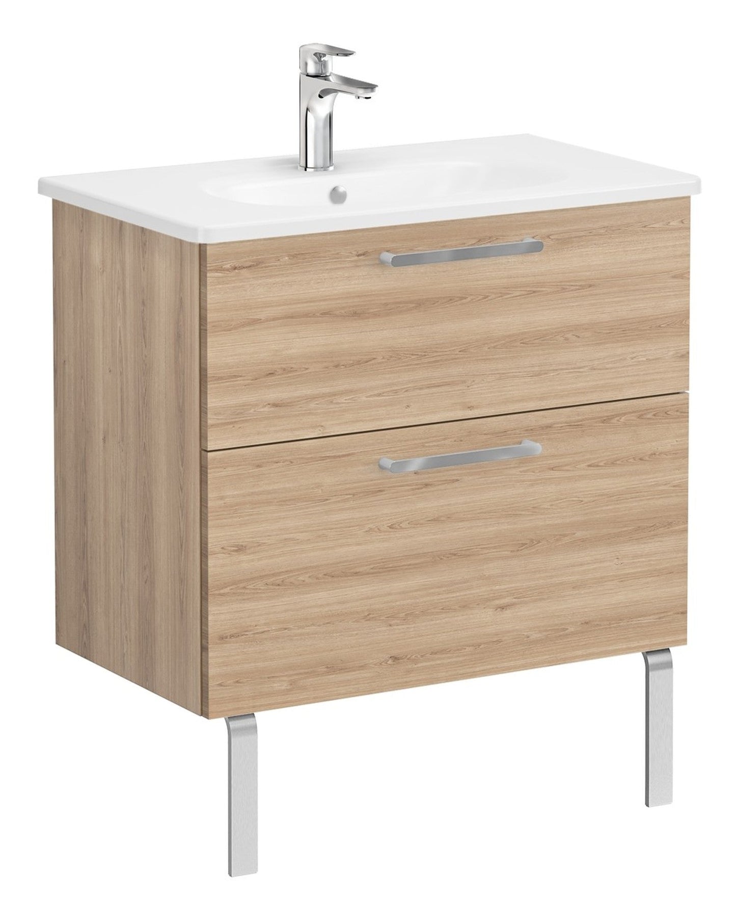 HRD 80cm 2 Drawer Wall Hung Washbasin Unit