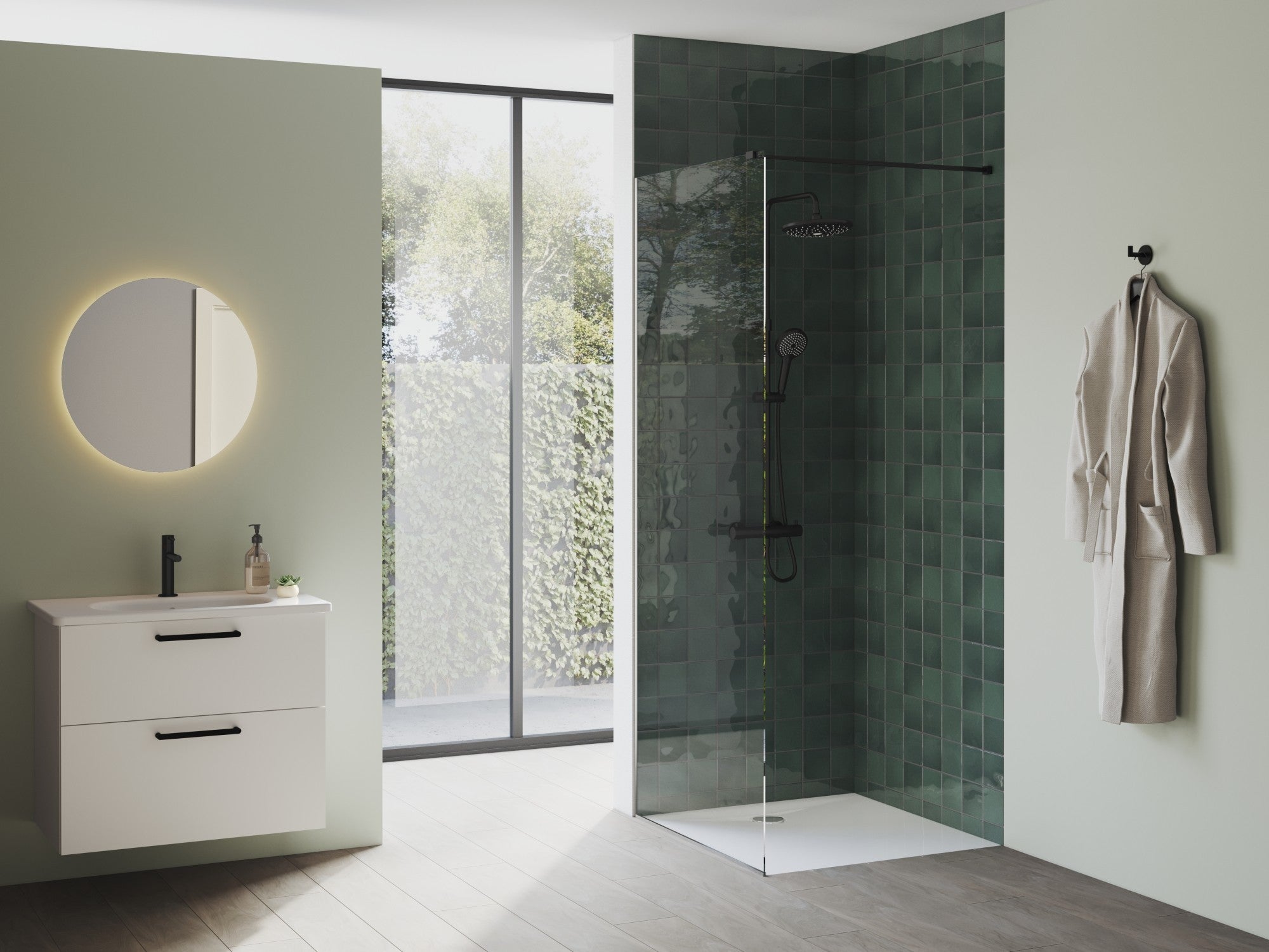 HRD 80cm 2 Drawer Wall Hung Washbasin Unit