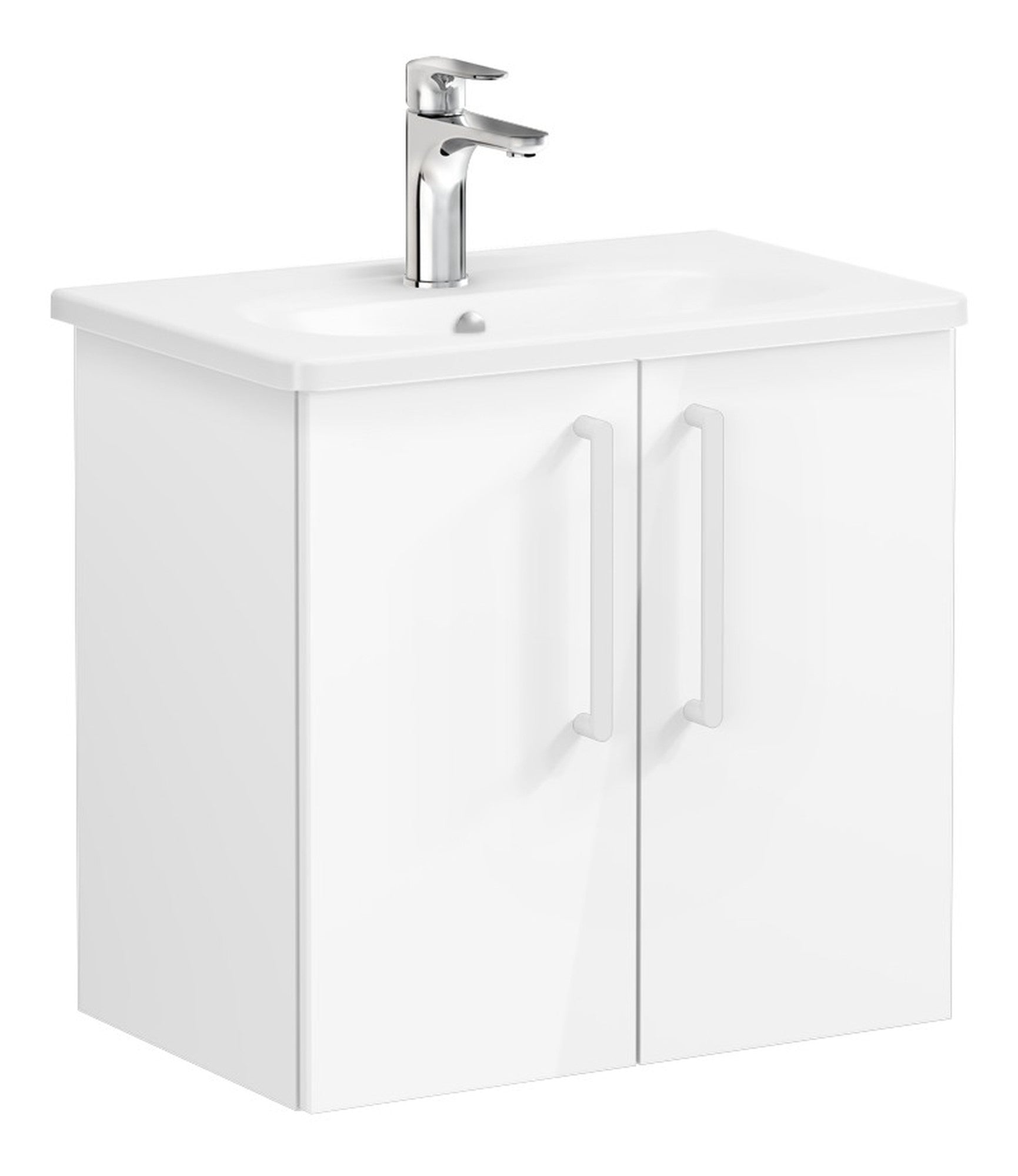 HRD 60cm 2 Door Wall Hung Washbasin Unit – Home Range Direct