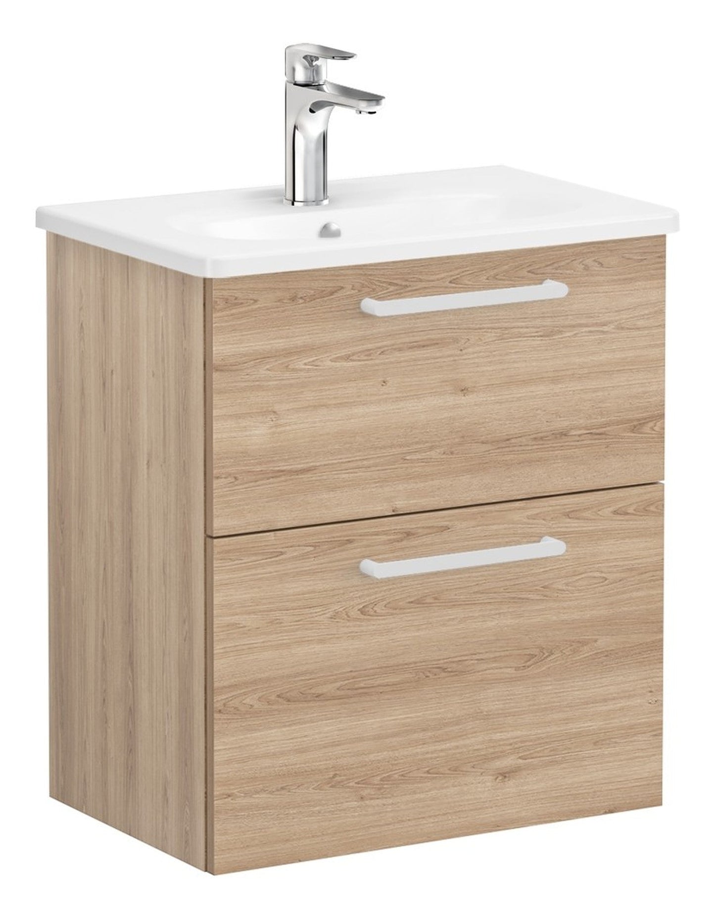 HRD 60cm 2 Drawer Wall Hung Washbasin Unit