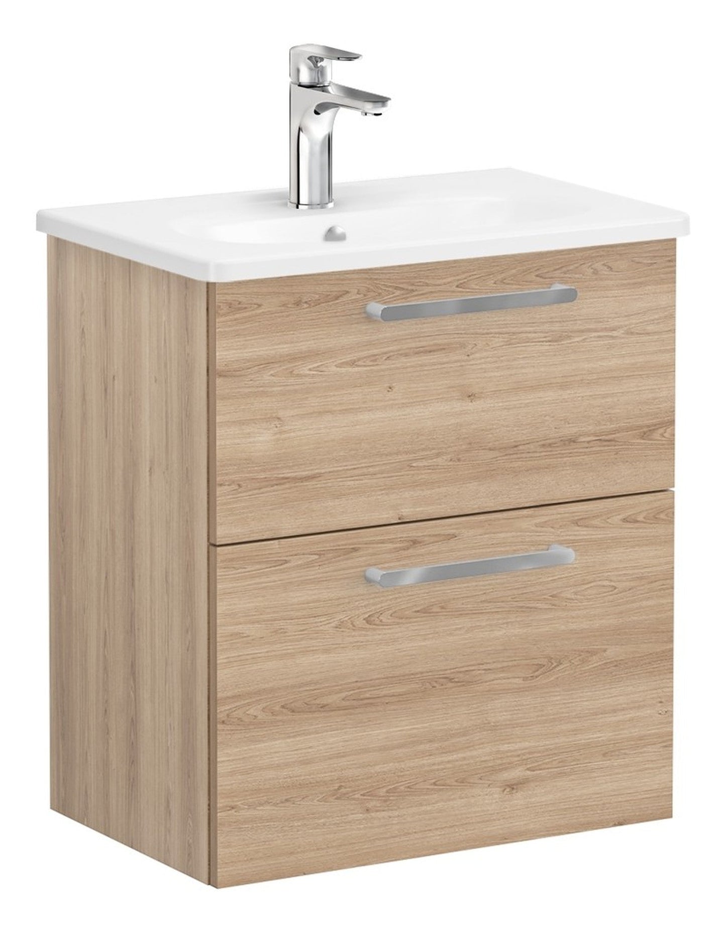 HRD 60cm 2 Drawer Wall Hung Washbasin Unit