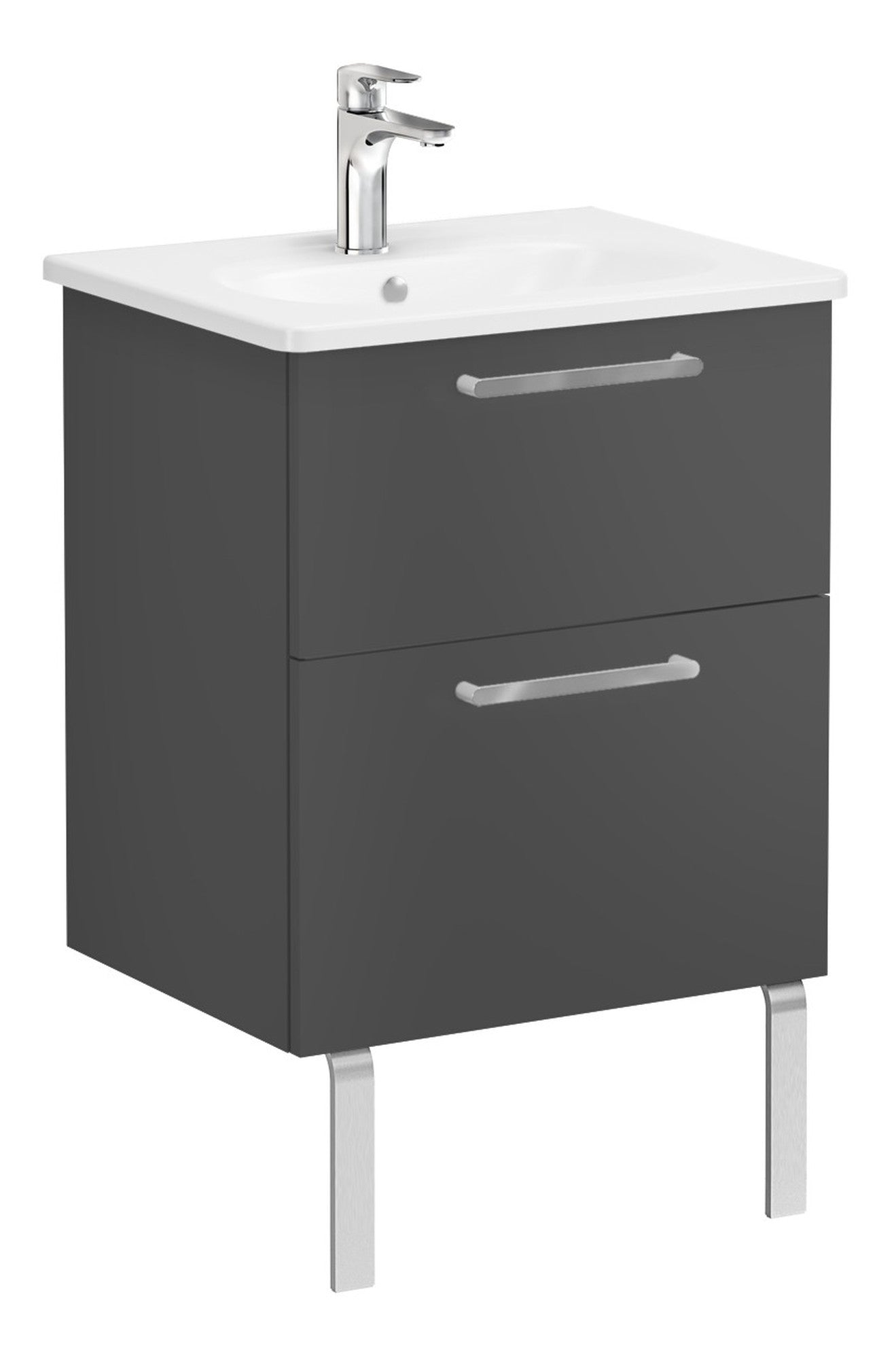 HRD 60cm 2 Drawer Wall Hung Washbasin Unit