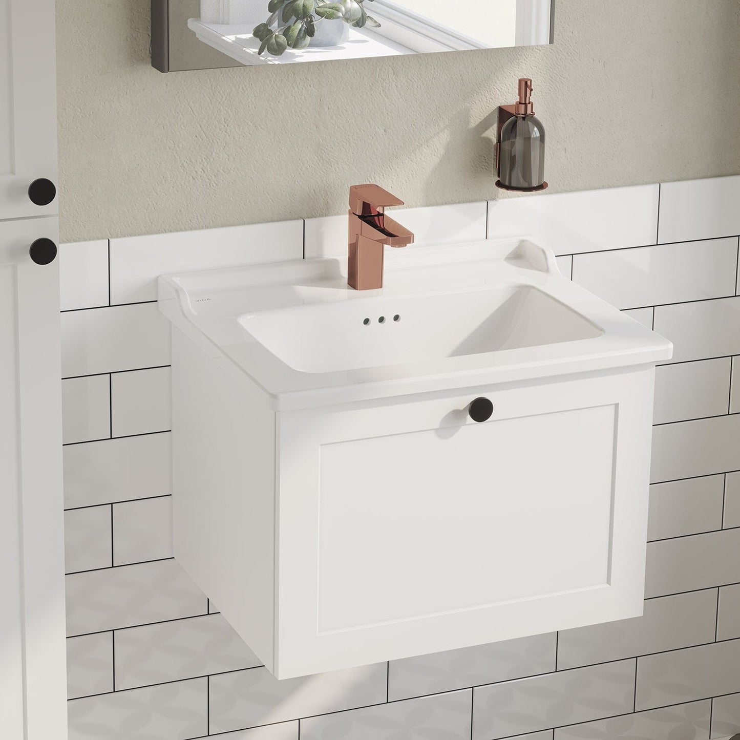HRD 60cm 1 Drawer Washbasin Unit