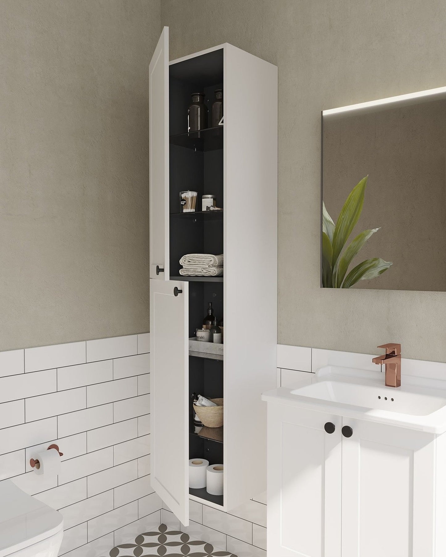 HRD 40cm 2 Door Tall Unit