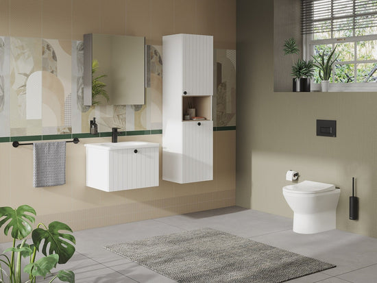 HRD 40cm 2 Door Semi-Tall Unit w/Laundry Basket