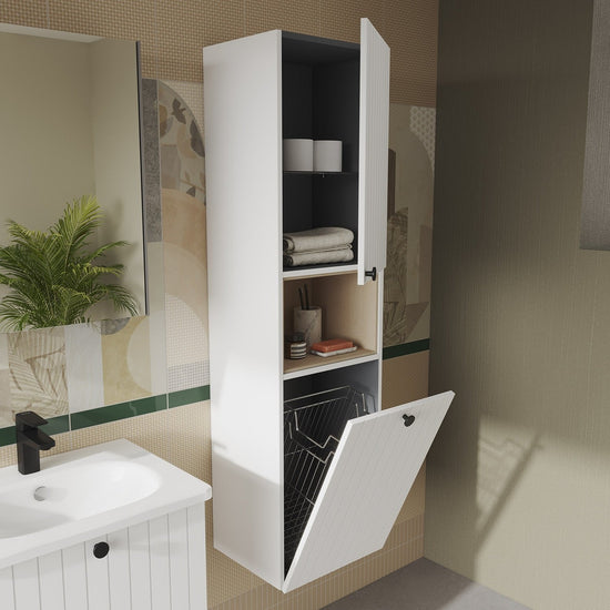 HRD 40cm 2 Door Semi-Tall Unit w/Laundry Basket