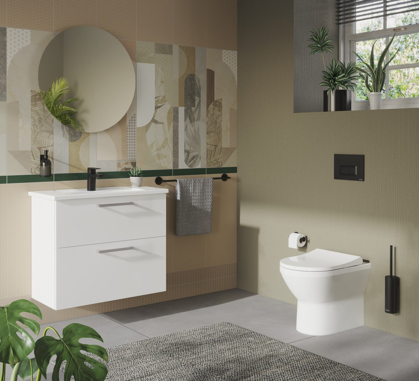 HRD 800x385mm 1TH Vanity Basin with Overflow