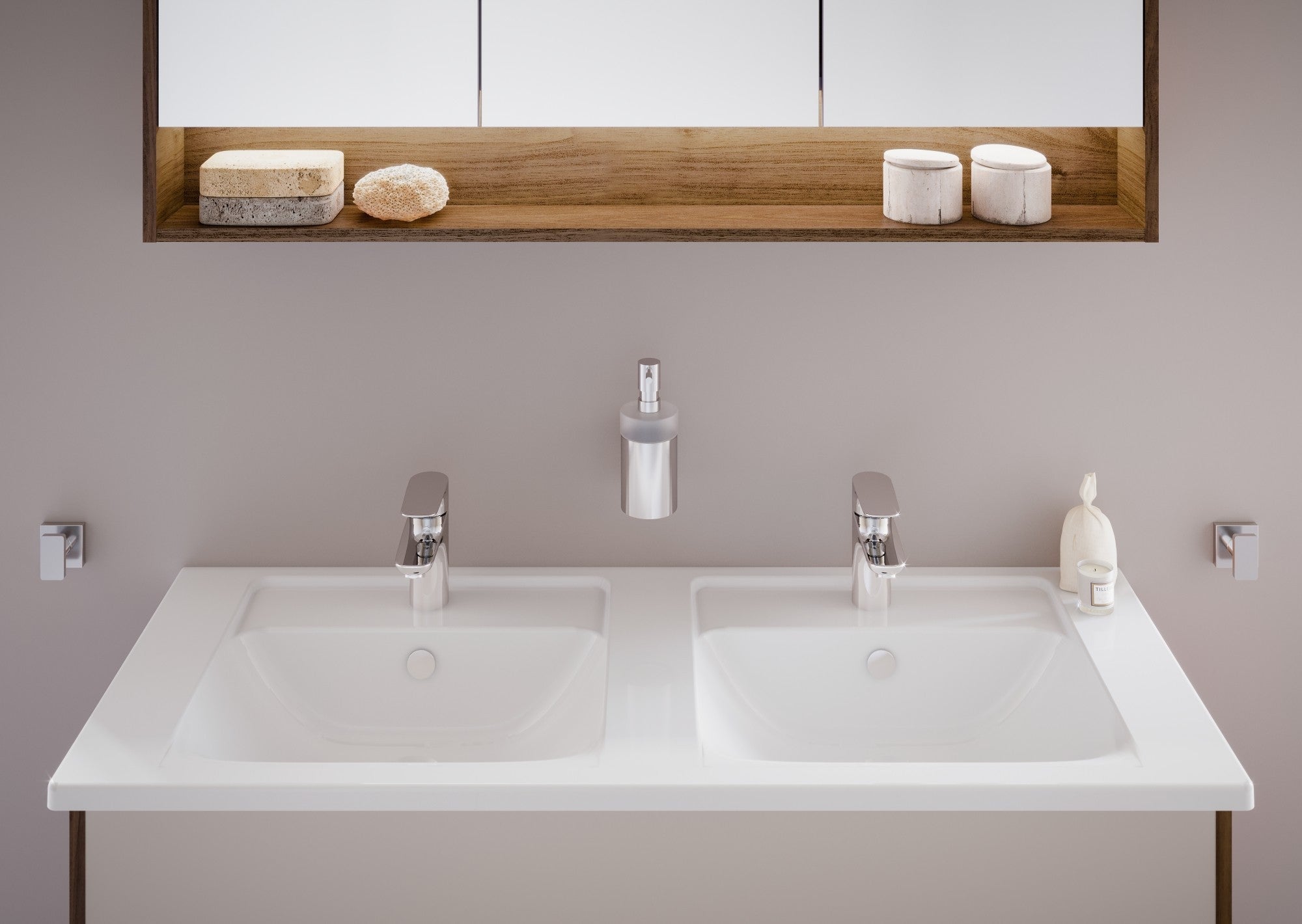 HRD 1200x470mm 2TH Vanity Basin with Overflow