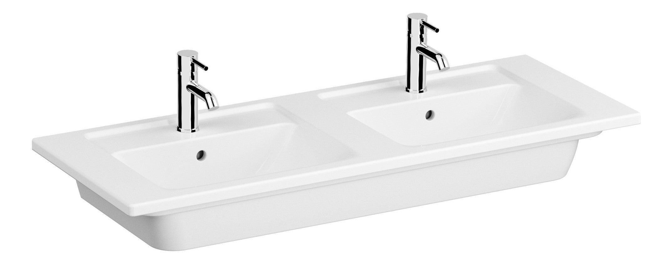 HRD 1200x470mm 2TH Vanity Basin with Overflow