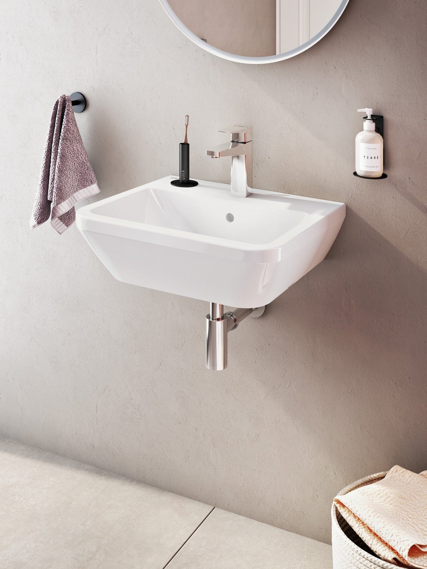 HRD 500x430mm 1TH Basin with Overflow