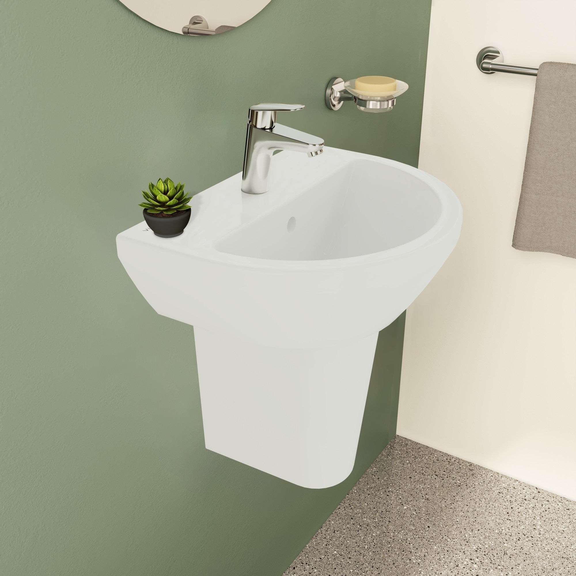 HRD 450x360mm 1TH Basin with Overflow