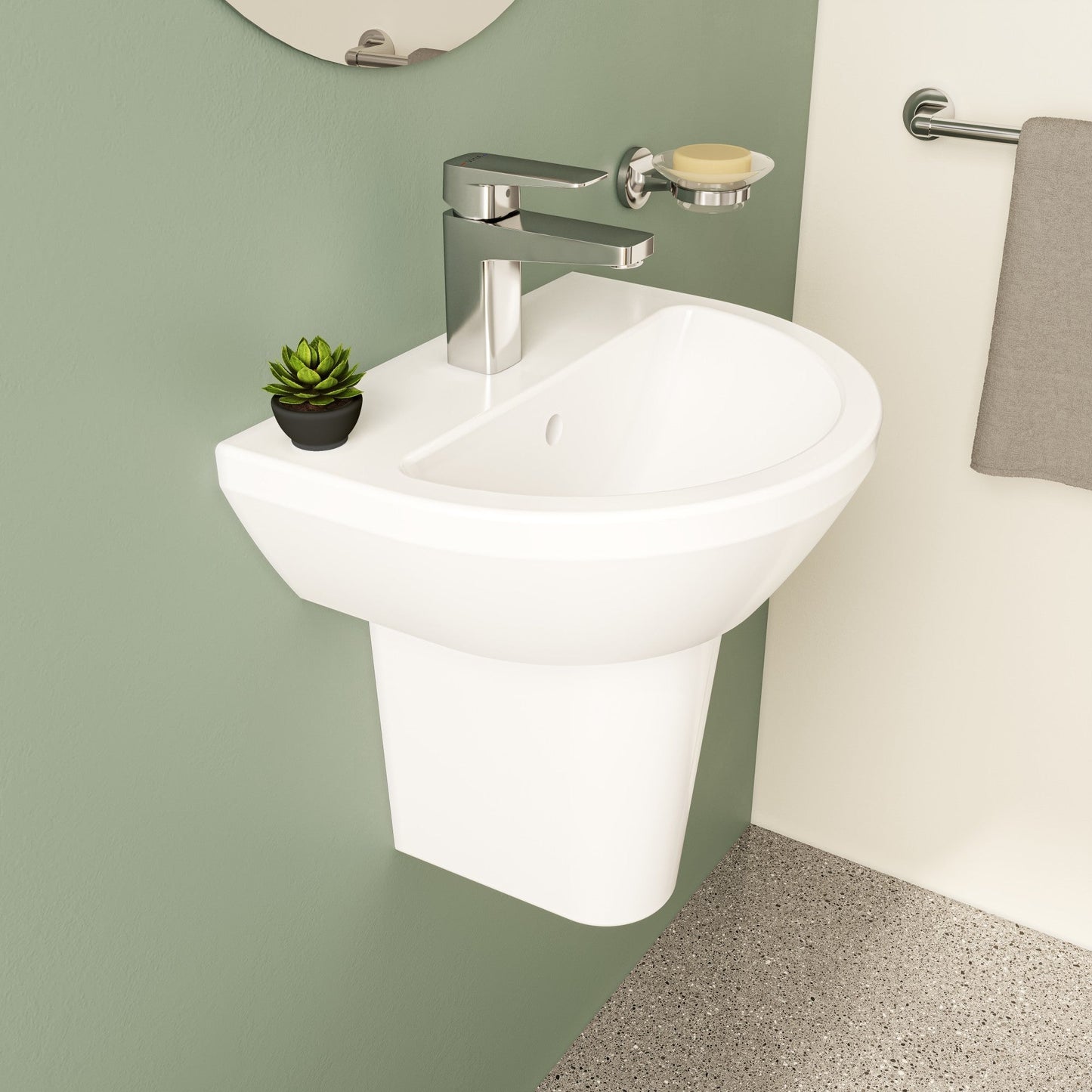 HRD 450x360mm 1TH Basin with Overflow