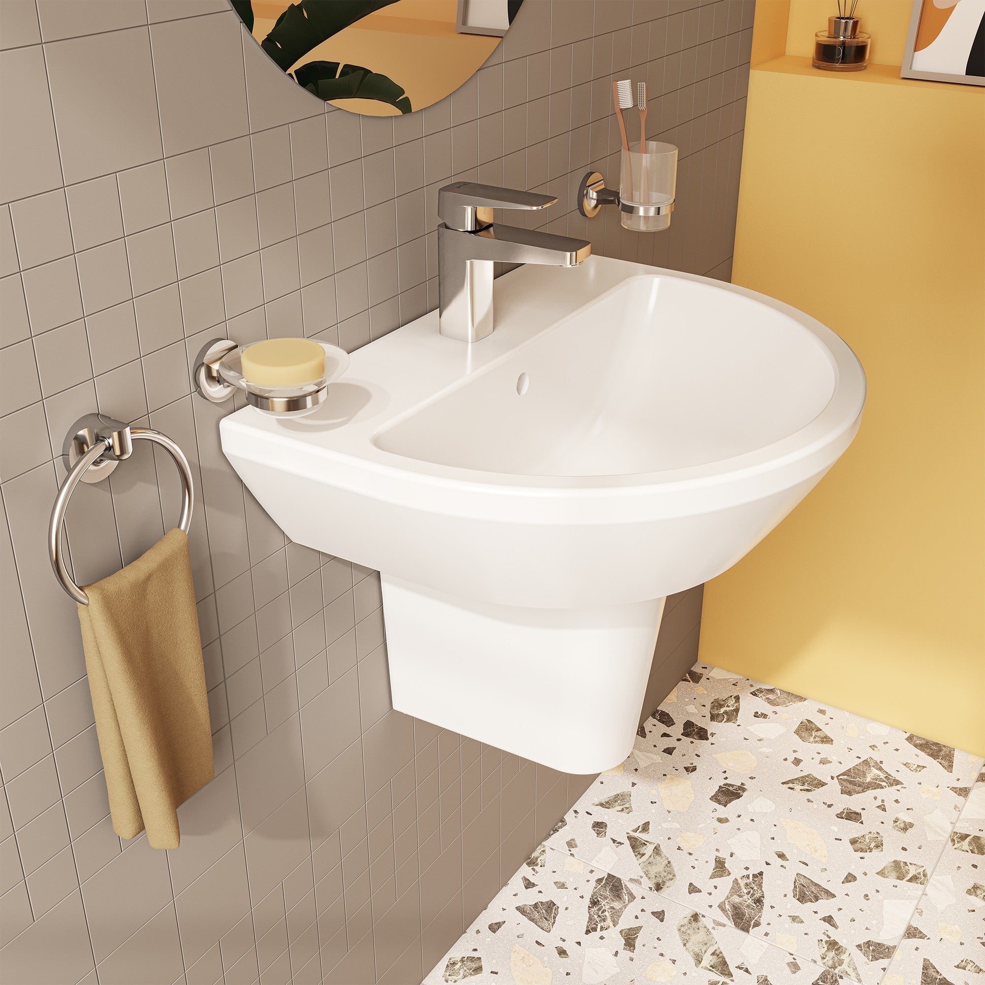 HRD 595x465mm 1TH Basin with Overflow