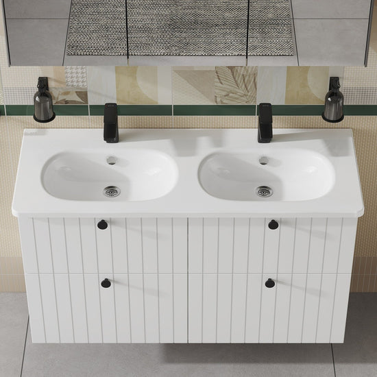 HRD 1200x460mm 2TH Vanity Basin with Overflow