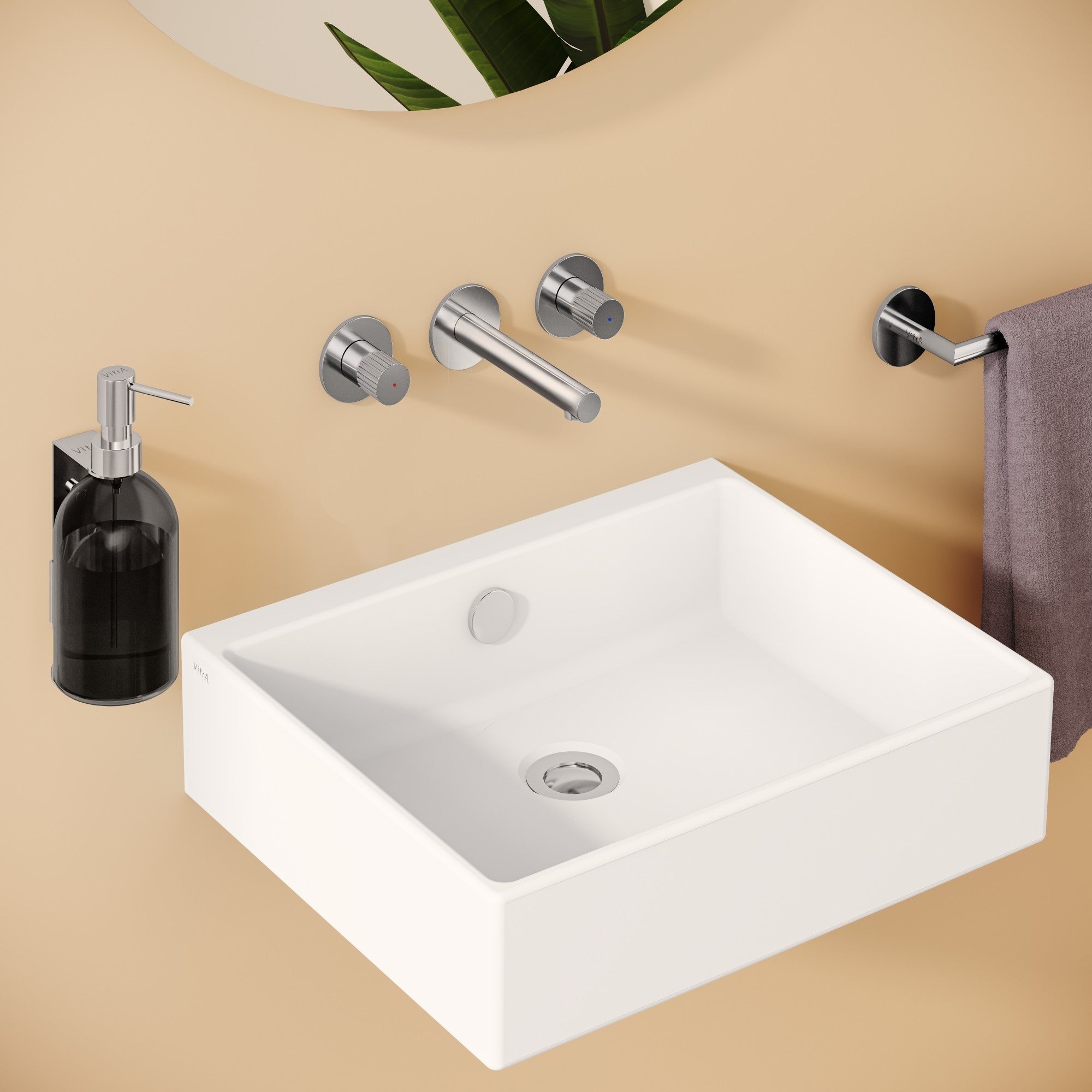 Sabira Origin Wall Mounted 3-Hole Basin Mixer