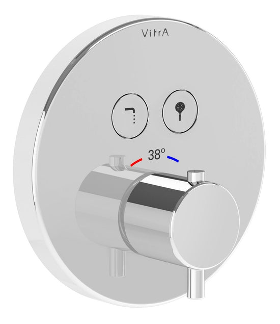Sabira Aquacontrol Round Concealed Thermostatic 2-Way Bath Mixer
