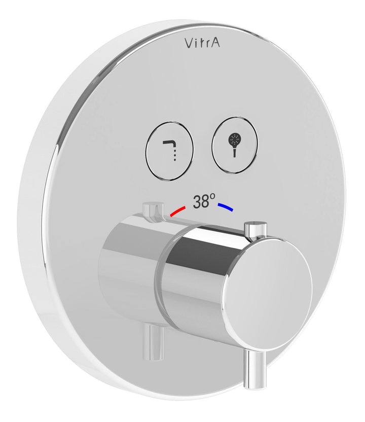 Sabira Aquacontrol Round Concealed Thermostatic 2-Way Bath Mixer