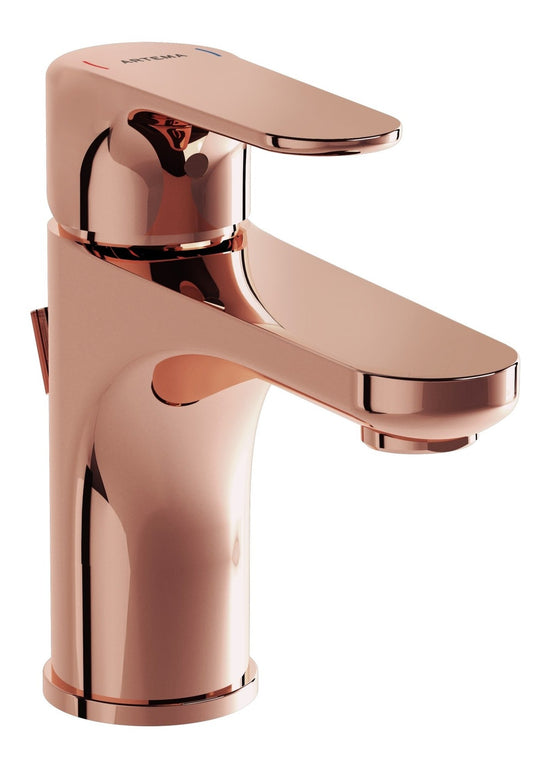 Sabira Root Round Compact Basin Mixer w/Waste Lever