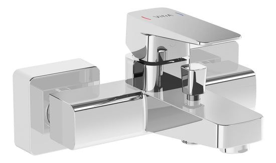 Sabira Root Square Wall Mounted Bath/Shower Mixer