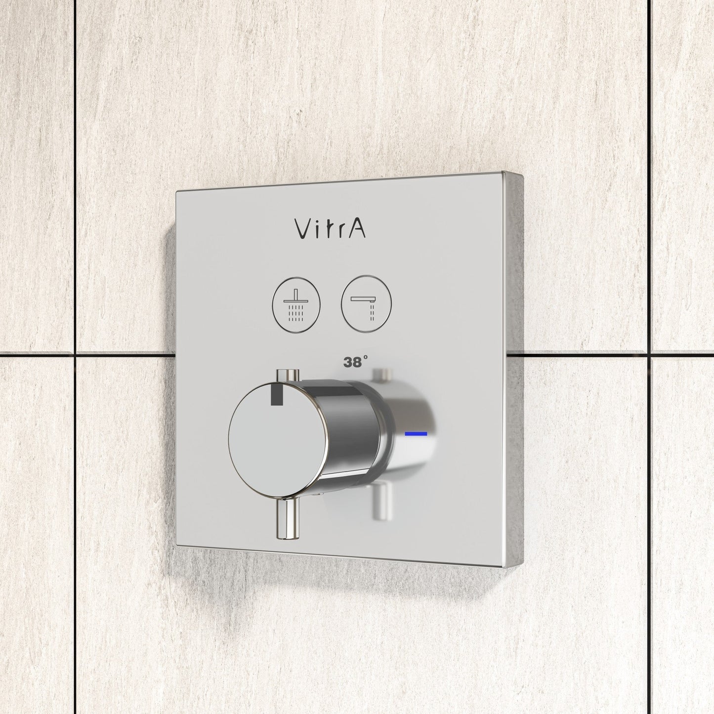 Sabira Aquacontrol Square Concealed Thermostatic 2-Way Bath Mixer