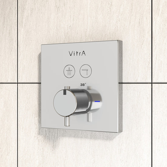 Sabira Aquacontrol Square Concealed Thermostatic 2-Way Bath Mixer