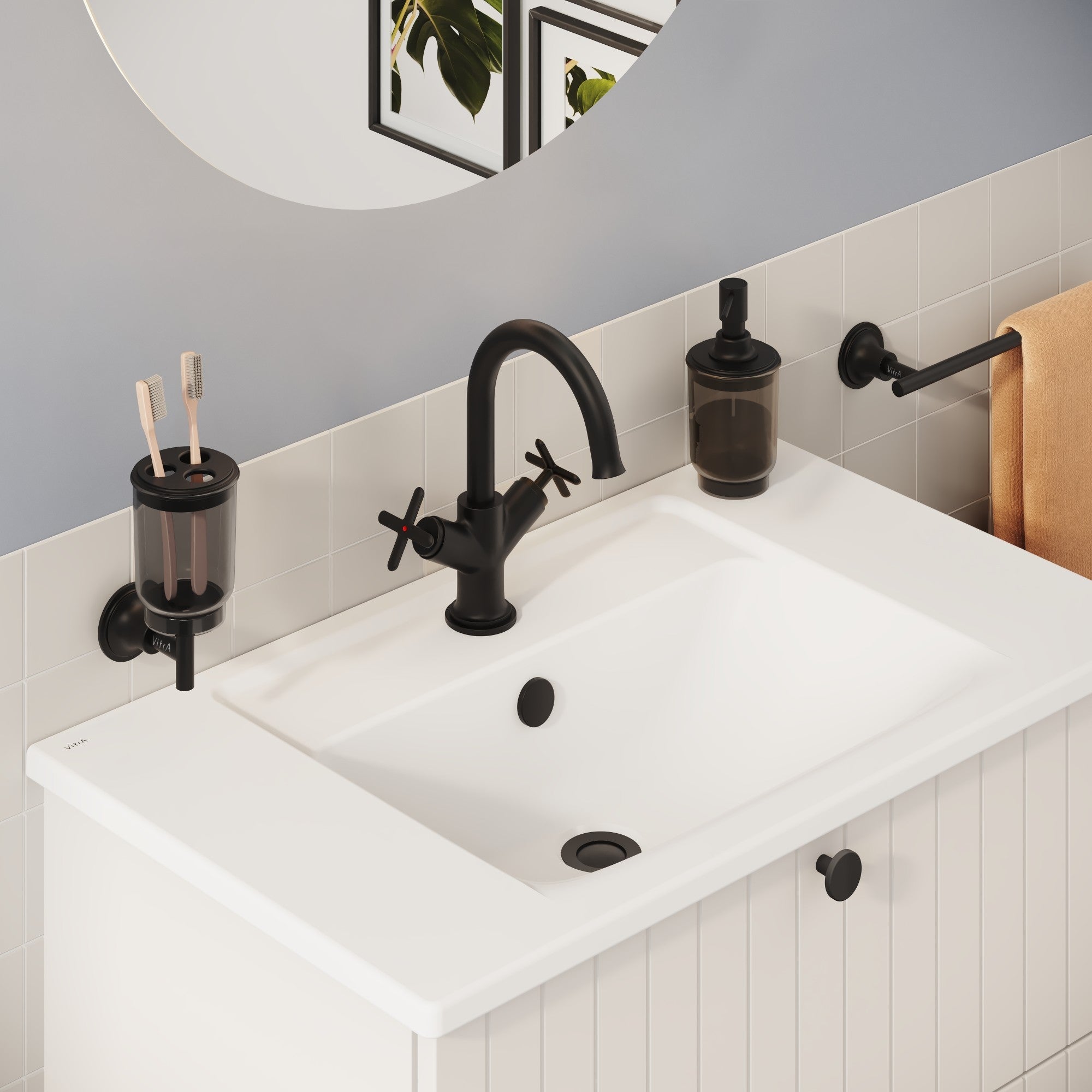 Sabira Origin Classic Basin Mixer (Cross Handles)